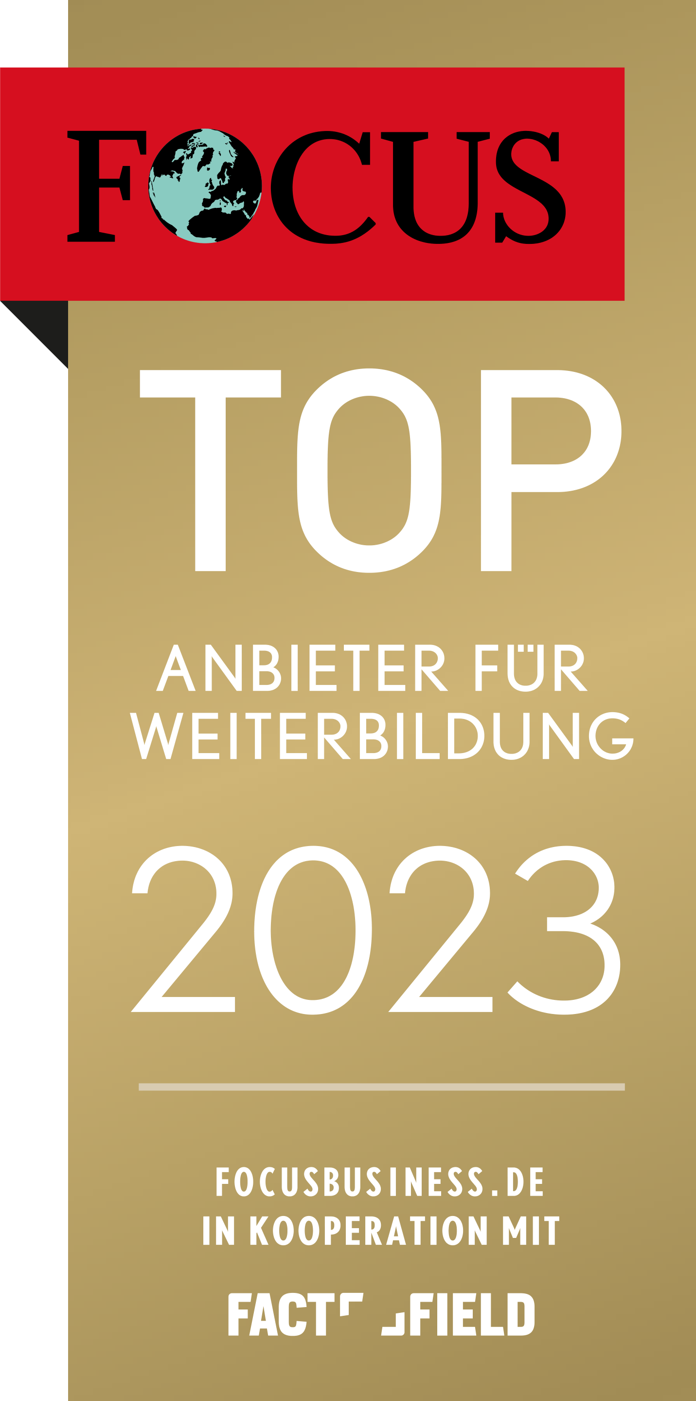 Focus-Siegel Top Anbieter für Weiterbildung 2023